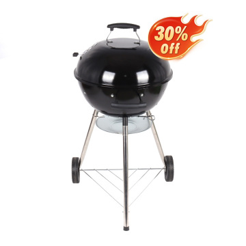 Grill à charbon ronde de 18 pouces portable avec roues pour une utilisation en plein air