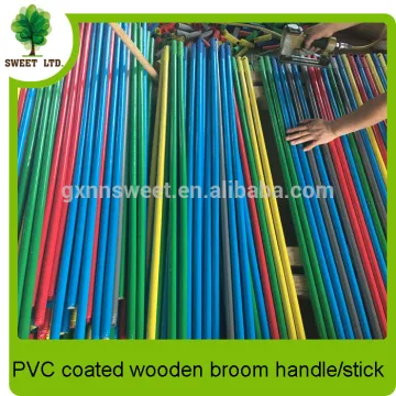Wholesales PVC coated wood broom handle custom size