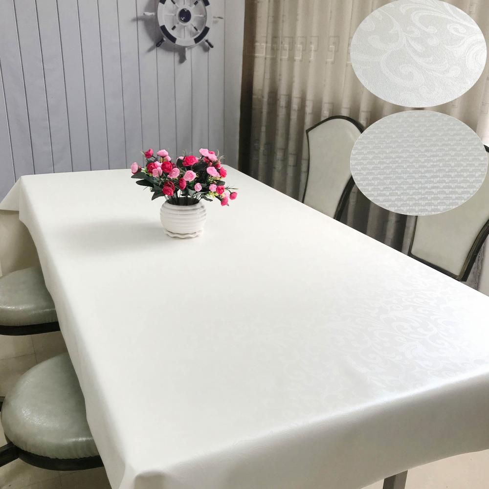 Mode europäische \ leicht zu reinigende weiße PU -Tischdecke