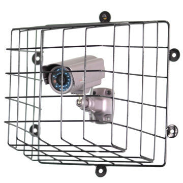 Protective Cage for CCTV Camera, Made of Steel Mesh, Customized Designs are Accepted