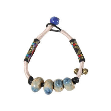 Ethnic Designer Special Ceramic Beads Cord Bracelet, OEM/ODM Orders are Welcome