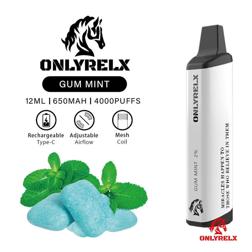 OEM Fruit Taste 4000Puffs Onlyrelx Bar Disposable vape