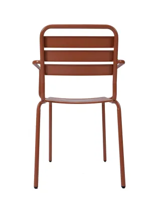 Outdoor Metal Slat Armchair