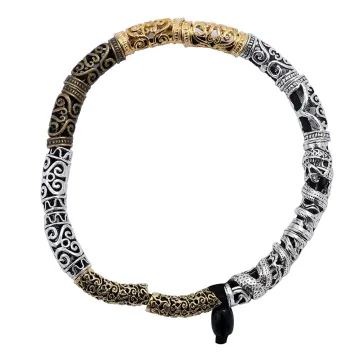 Genya metal dreadlock cuffs bent hair tube long beard beads alloy hollow-out hair rings