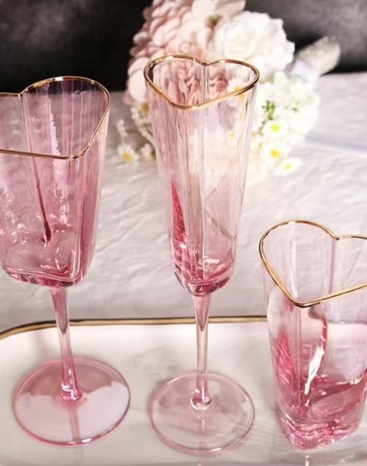 Decorative Colorful Wine Glasses Set