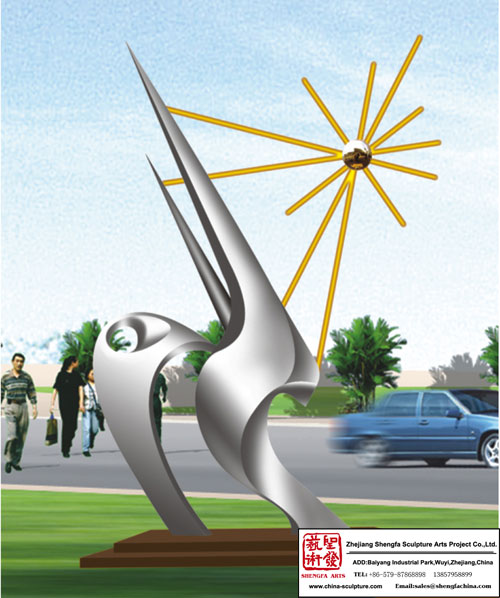 Plaza Handmade Stainless Steel Sculpture