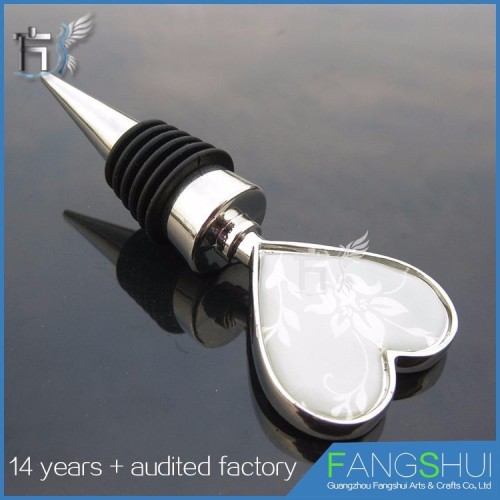 Factory price wholesale decorative promotional zinc alloy wine stopper