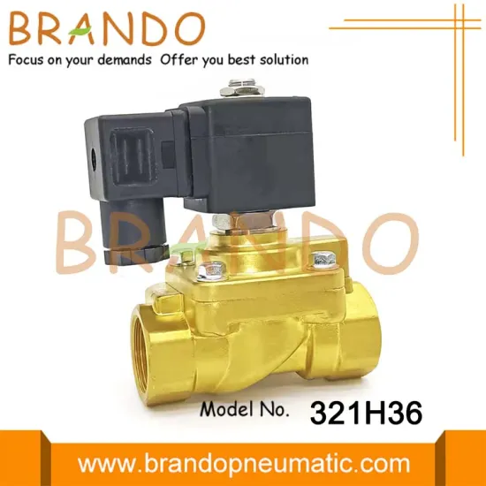 321H36 3/4'' 40 bar High Pressure Brass Solenoid Valve For Bottle Blowing Machine 24V DC AC 110VAC 220VAC
