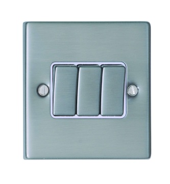 10 AMP 3Gang 2Way Stainless Switch