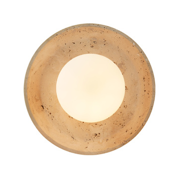 Luminária de parede feita à mão em pedra travertino Natrual