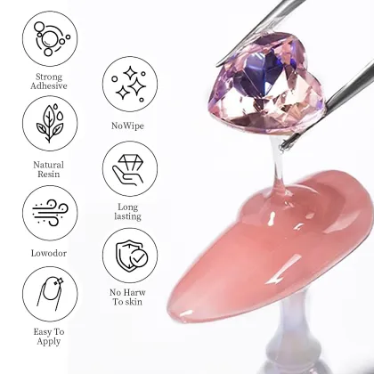 Multifunctional Gel Glue for Nail Tips and Rhinestones