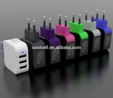 colorfull 3 usb port wall charger