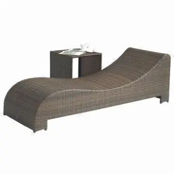 Wicker Sun Lounge Chair with PE Rattan Woven, UV Resistance-garden/Hotel/Patio/Outdoor Furniture