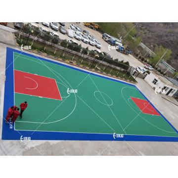 Jubin Gelanggang Interlocking Outdoor Tennis Basketball Flooring Lantai Sukan