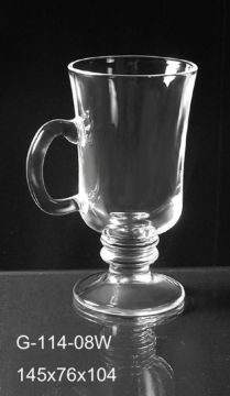 Coffee Glass Cup With Handle Fancy Clear Glass Tea Cup