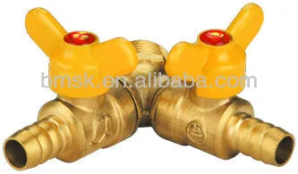 Brass Male Thread Double Gas Valve(CE,ISO9001 Approved)