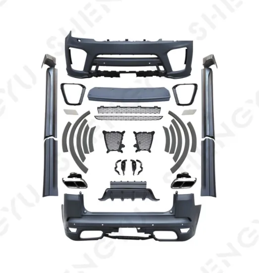 SVR Body Kit Upgrade for RANGE ROVER Sport 2018-2022: Bumper, Side Skirt, Eye Brow, and Exhaust Pipes