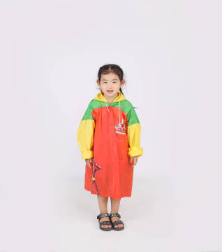 All season child outdoor hiking motorcycle Waterproof color customized single person EVA raincoat