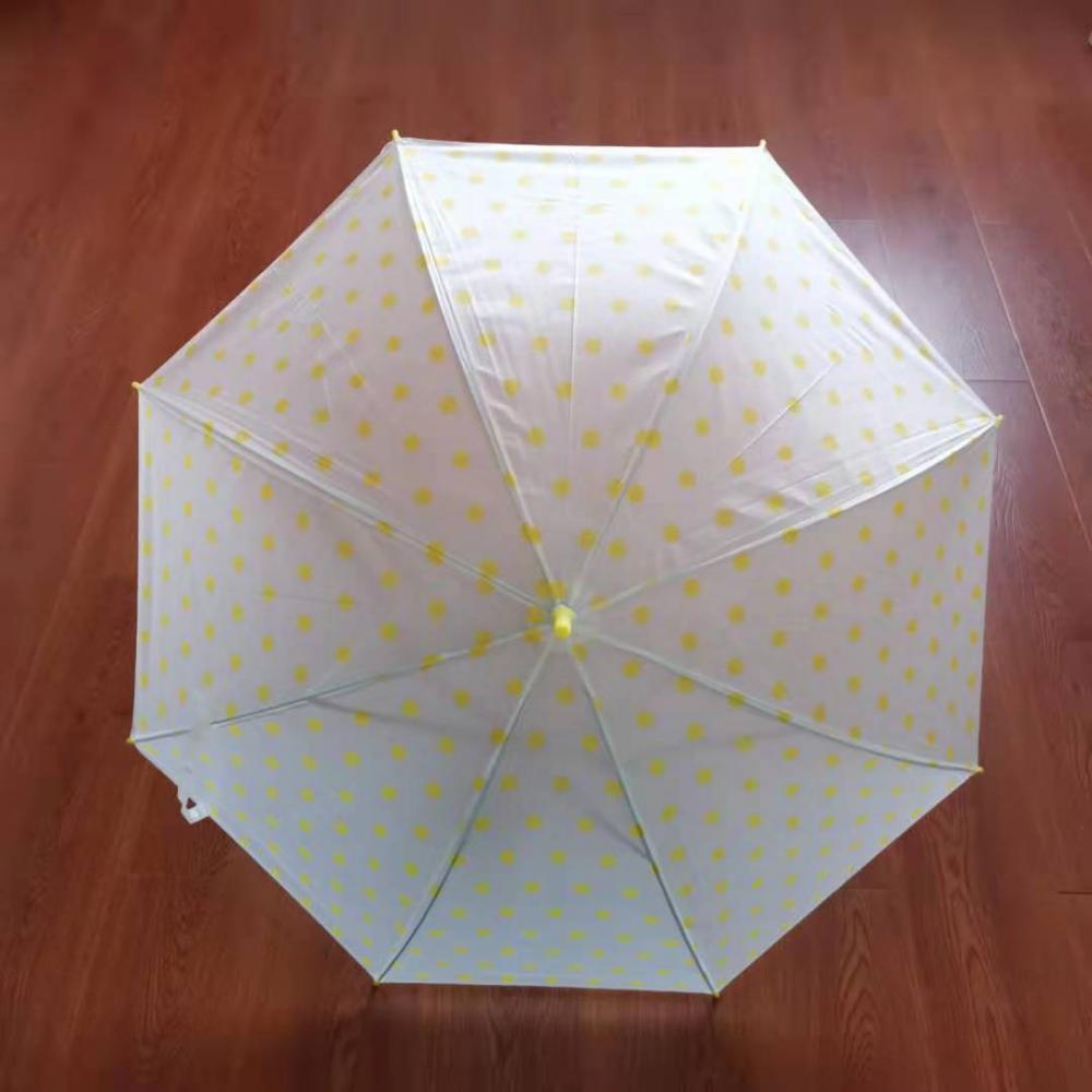 Clear Bubble Polka Dots Stick Rain Umbrella