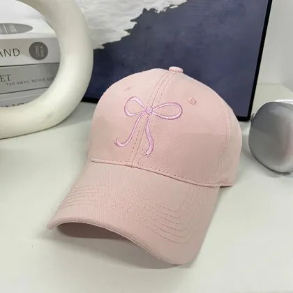 2024 Wholesale Women's Bow Embroidery Cap - All Match Spring Hat