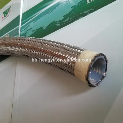 Teflon Hose with single SS304 and aramid fiber Technora braiding cover