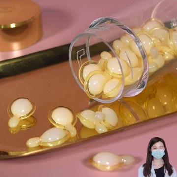 Natural Skin Revitalizer Facial Mask Capsules Whitening Vitamin E Capsure Cream For Facial