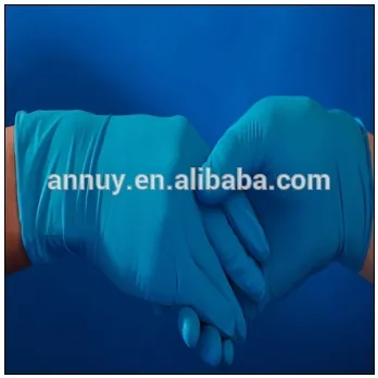 Powder and powder free nitrile examination gloves