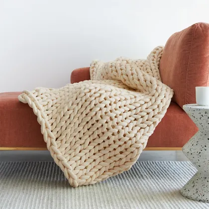 Chunky Organic Chunky Knitted Weighted Blanket