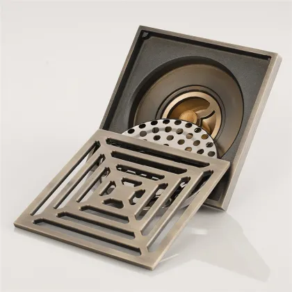 HIDEEP Bathroom Accessories Ideal Balcony Brass Floor Drain