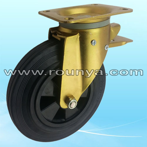 Rubber wheel waste Bin castor