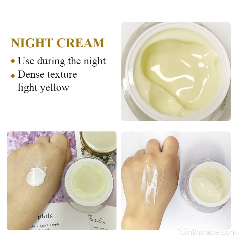 Crème de nuit hyaluronate d&#39;hyaluronate anti-vieillissement hydratant anti-âge