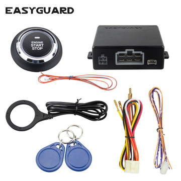 EASYGUARD RFID Car Alarm System with Push Button Start and Keyless Go EC008-P2 DC 12V