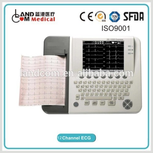 12 channel digital ecg machine with touch screen and CE