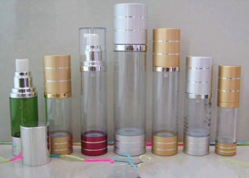 Colorful Pp Airless Cosmetic Bottle / Lotion Bottle With 15ml, 30ml, 50ml Capacity