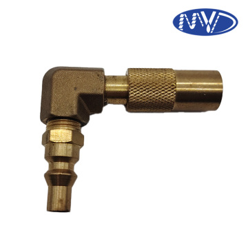 Brass 90-degree gas elbow