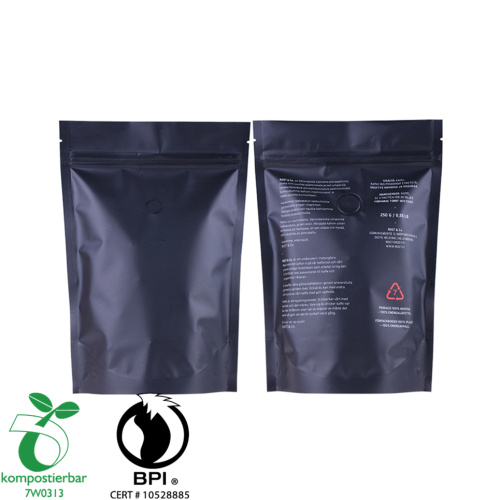 Recyclable coffee Doypack Plastic zipper bag with valve