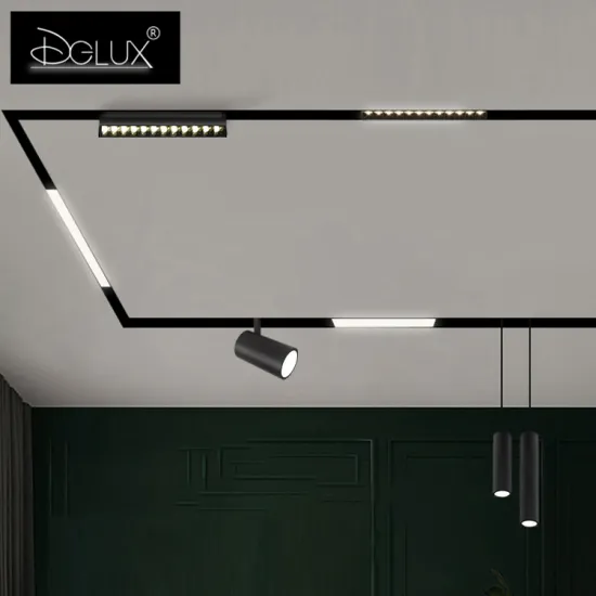 DGLUX 48V 6W LED COB Magnetic Track Lighting - 1m to 2m Linear Ceiling Lights