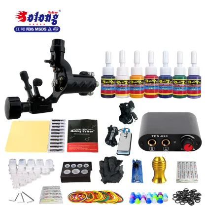 Electronic black good sale tattoo machine kits