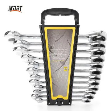 Gear Combination Wrench Set: 12PCS 6-22mm Open End Ratchet Wrench