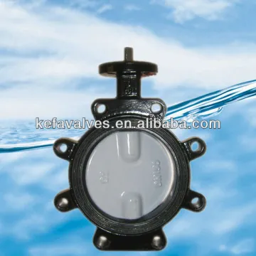Lug type double half shaft butterfly valve
