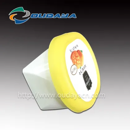 Reusable yogurt container disposable yogurt cup in freezer