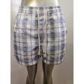 Checked men's beach shorts