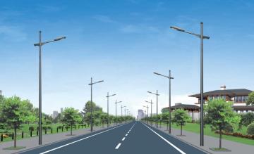 12m Single Bracket Lamp Pole