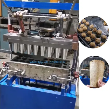 Blue Customizable Ice Cream Cone Machine