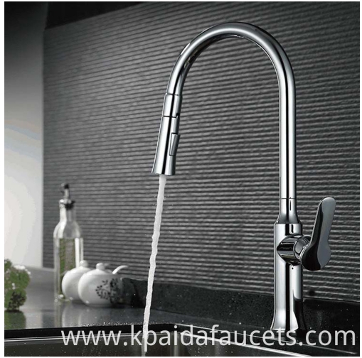 Pull down kitchen faucet