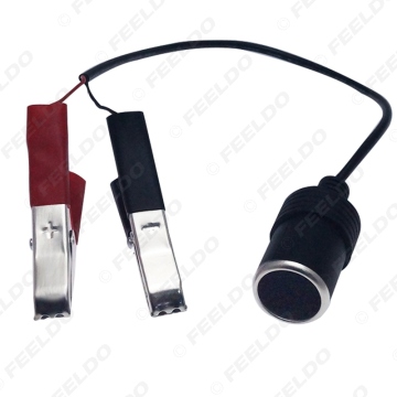 DC12V Battery Terminal Clip-on Cigar/Cigarette Lighter Socket Adapter for Car/Boat/Van - Camping & Outdoor Use