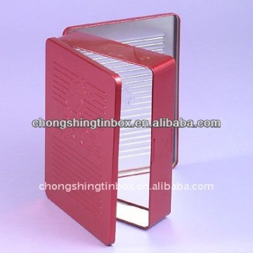 Book shaped tin gift box