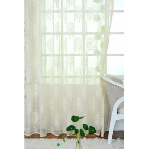 Household Money Tree Plant Pattern Curtain