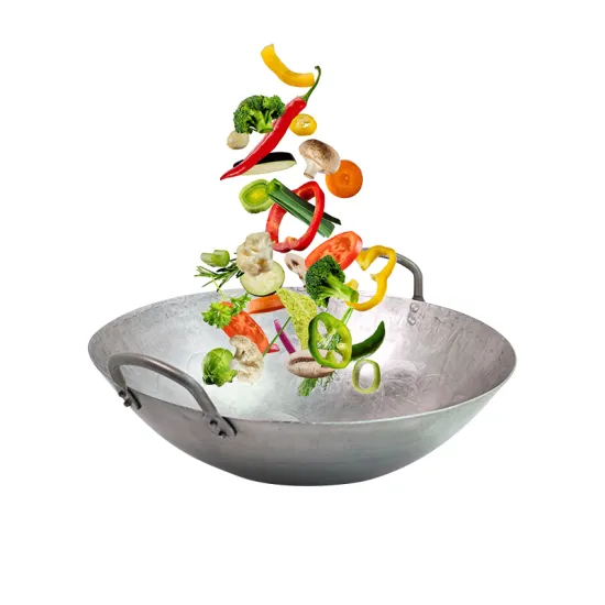 Traditional Forged Old-fashioned Uncoated heated evenly Chinese Handmade Wok carbon steel Round Bottom Wok
