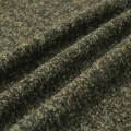 300GSM アーミー グリーン ニット ブークレ ウール ブレンド生地